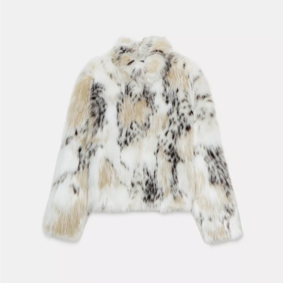 NWT Zara ZW COLLECTION FAUX FUR SHORT COAT - Picture 4 of 13